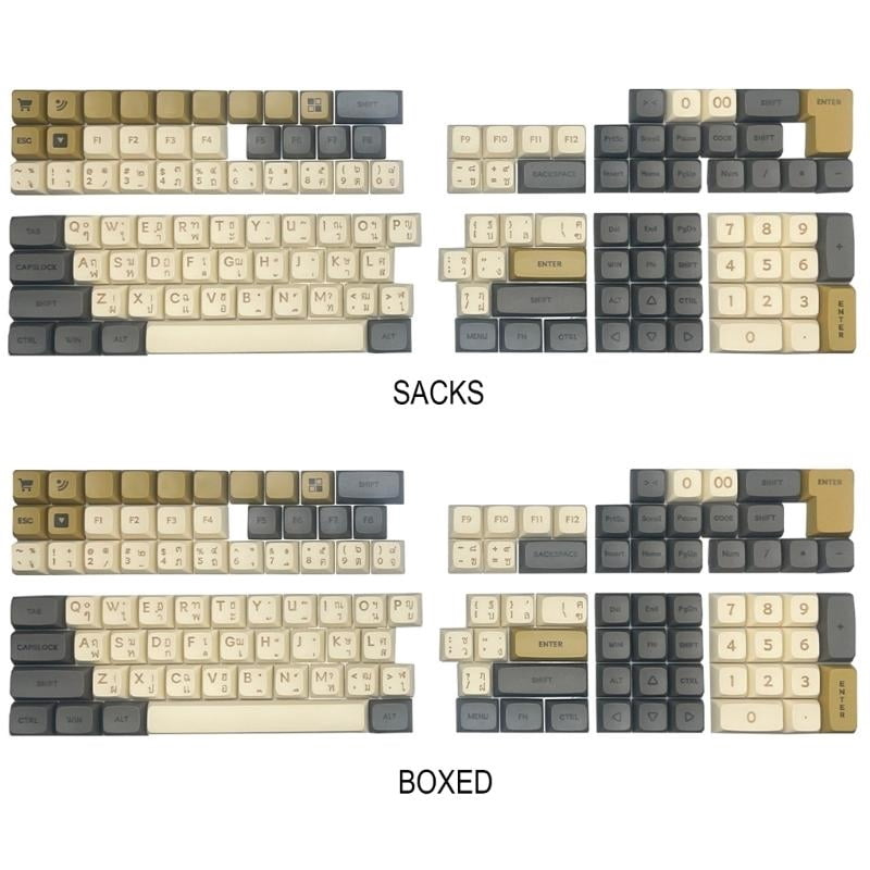 Thai Keycaps DA Profile PBT Keycaps Set for Cherry M Switches, 61/64/68/75/87/98/104/108 Mechanical Keyboards