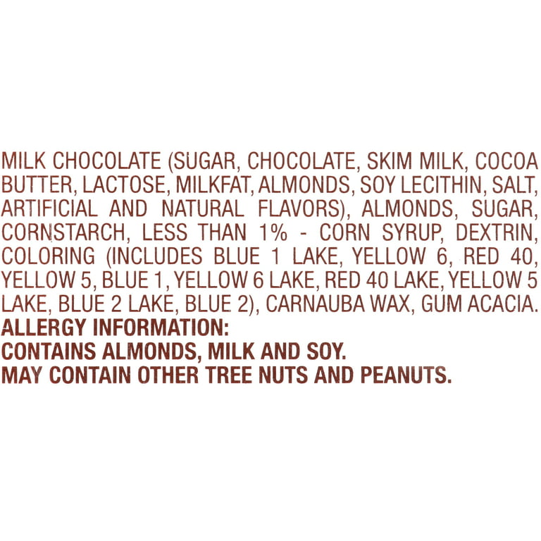 M&M's Almond, Sharing Size Chocolate Candies - 2.83 oz, Nutrition  Information