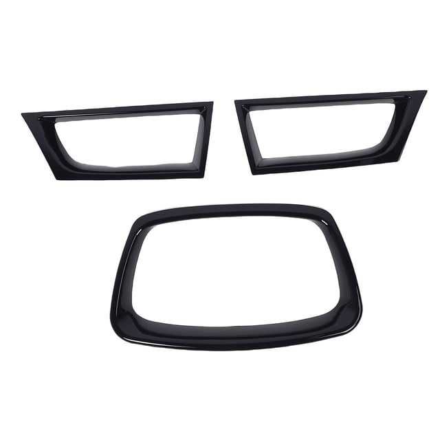 3 Cubias de Ventilación para paracces delantero con borde negro brillante, compatibles con impreza wrx sti de novena generación 2006-2007, para renovar la parte