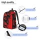 thumbnail image 3 of Balery Red And Black Abstract Skull Mochila Clásica Impresa Básica para Viaje, Mochila Escolar Resistente al Agua, Mochila de Lona con Correas Ajustables-Medium, 3 of 5