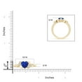 thumbnail image 4 of ANGARA Natural Solitaire Blue Sapphire Heart Ring with Diamond Accents in 14K Yellow Gold for Women (Size-6mm) | September Birthstone, Anniversary, Jewelry Gift for Women | Natural Blue Sapphire Ring, 4 of 8