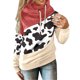 thumbnail image 2 of Puntoco Mujeres Vaca Impreso Pullover Sudaderas Con Capucha De Manga Larga Con Cordón Tops Sudadera Puntoco Puntoco-7156, 2 of 5