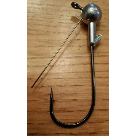 12 - 1/4Oz 3/0 Weedless Jig Jighead Flat Eye Grub Head Swimbait Umbrella Rig