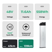 YOSE POWER 48V 11.6Ah Ebike Battery Compatible with Lectric Electric Bicycles Fit for Lectric XP Step-Over 1.0 2.0 3.0 Replacement 48V Battery