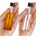 thumbnail image 4 of Mini Liquor Bottles (24 Pack) - Reusable Plastic 50ml Empty Spirit Bottles With Black Screw Caps And Liquid Funnel, 4 of 6