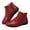 Red, variant on Ecetana Women Winter Snow Boots Side Zipper Leather Ankle Booties Comfortable Non-Slip Shoes