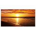 thumbnail image 2 of Design Art - Coucher de Soleil Jaune Vif sur les Vagues, 2 of 4