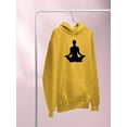 thumbnail image 3 of Yoga Silhouette      Hoodie Women -Image by Shutterstock, Female 4X-Large, 3 of 4