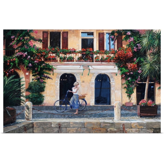 Great BIG Canvas | Rolled Trevor Neal Poster Print entitled Limone, Lake Garda, Italy, 2003