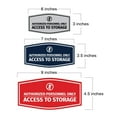 thumbnail image 5 of Signs ByLITA Fancy Authorized Personnel Only: Access to Storage Durable ABS Plastic Laser Engraved Easy Installation Elegant Design Sign (Black) - Small, 5 of 6