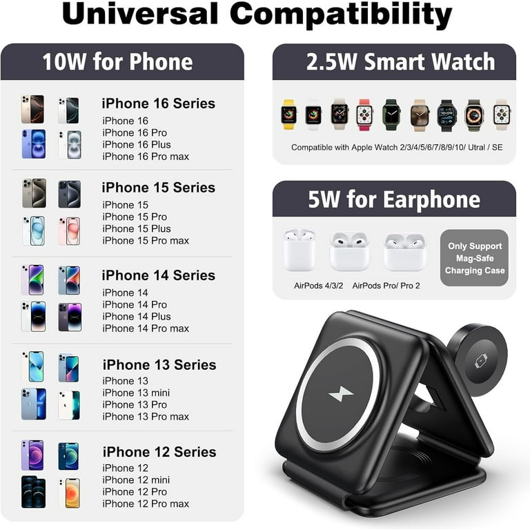 Wireless Charger Cargador Inalambrico Iphone Apple Watch Magnetic