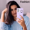 thumbnail image 5 of for Samsung Galaxy A53 5G Detachable Shoulder Strap Wallet Case, with Card Slots & 360-degree Rotation Stand Ring Flip Premium PU Leather Protective Cover Lanyard for Women Girls, Purple, 5 of 11