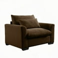 thumbnail image 5 of Brown Corduroy Deep Seat Single Sofa Accent Chair for Living Room - Stylish & Comfortable, 5 of 13
