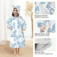 thumbnail image 3 of FORMRS Wearable Blanket Hoodie with Sleeves for Kids Cozy Flannel Sweatshirt, Blue Butterfly, 3 of 7