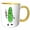 Yellow/White, variant on 3drose, Funny Cute Dill Pickle Drinking Champagne Cartoon, 11oz Mug