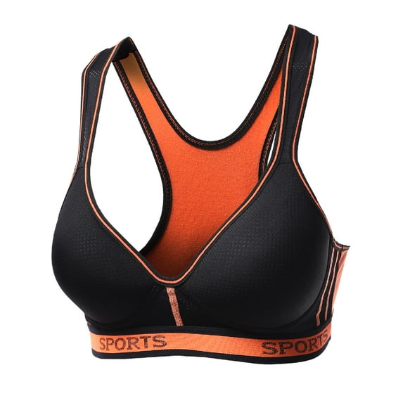 Women's Sporty Wirefree Padded Mesh Strap Sport Bras