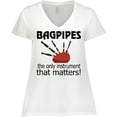 thumbnail image 3 of Inktastic Bagpipe Player Funny Music Joke Women's Plus Size V-Neck T-Shirt, 3 of 5