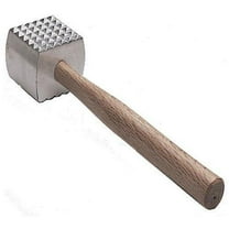 Great Credentials Extra Large Heavy-Duty Meat Tenderizer Mallet, Meat Tenderizer Hammer, Double-sided, Commercial-Grade, Wood Handle