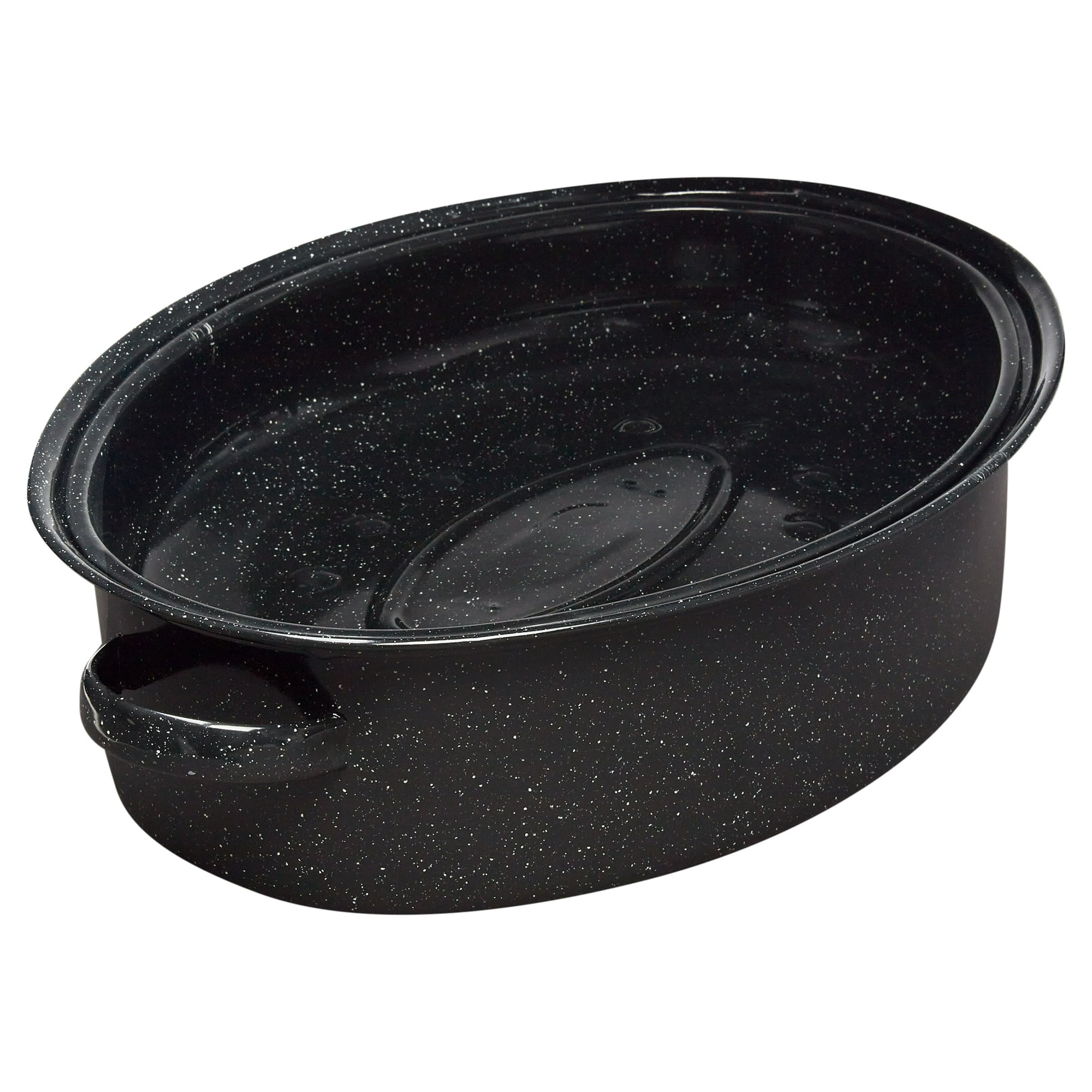 Granite Ware 18" Covered Oval Roaster, 15 Pound Capacity, Roasting Pan