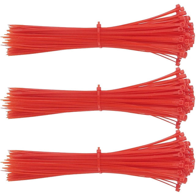 Bridas para cables VentDepot ZinchoColorsRed 300Pzas 20cm 2.5mm Rojo nailon