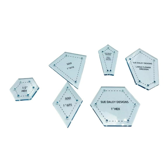 300Pc Acrylic Templates Patchwork Quilting Ruler Stencils for Sewing Machine