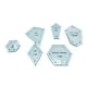 thumbnail image 2 of Regla para Acolchar de 300 Piezas, con 6 Formas, Plantillas para Acolchar, Plantillas para Regla, Retales Transparentes para Coser, Cortar, Manualidad Baoblaze Reglas de plantillas para acolchar, 2 of 7