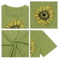 thumbnail image 3 of XCHQRTI Sunflower Shirts for Womens Plus Size Short Sleeves T-Shirt Graphic Oversized Flower Tops, 3 of 7