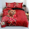 thumbnail image 1 of Football Star Bedding Set Of Three, Microfiber, Duvet Cover, Suitable For Boys And Girls Football Fans-ZJKDGJKJ, 1 of 3