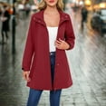 thumbnail image 5 of Niaviben Women's Long Trench Coat Womens Fall Jackets Waterproof Rain Jacket Women Jackets for Women Casual Jackets for Women Jacket Women Womens Winter Jacket Wine S, 5 of 8