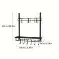 thumbnail image 3 of 1pc Nali-free Kitchen Refrigerator Storage Rack, Side Door Storage Hanging Rack, Stainless Steel Wall-mounted Side Hook, Kitchen Utensil Rack, Cooking Rack, Kitchen Utensil, 3 of 4