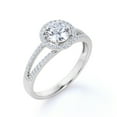 thumbnail image 3 of JeenMata Stunning 1 Carat Real Moissanite Engagement Ring in 18k Gold Over Silver, 3 of 7