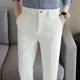 thumbnail image 3 of Pantalones de verano negros de talla grande para hombre, pantalones de traje rectos para hombre, ropa de estilo coreano, antiarrugas, elegantes, muchos pantalones, 3 of 5
