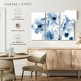 thumbnail image 5 of Elephant Stock Flowering Blue Wall Art - Horizontal Multi Panel Canvas - Living Room Wall Decor - Floral And Botanical Multi Panel - Black And White Decor By Victoria Brown - 45" x 28", 5 of 8