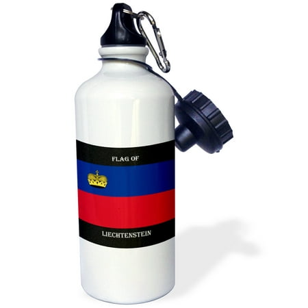 3dRose Flag of Liechtenstein, Sports Water Bottle, 21oz