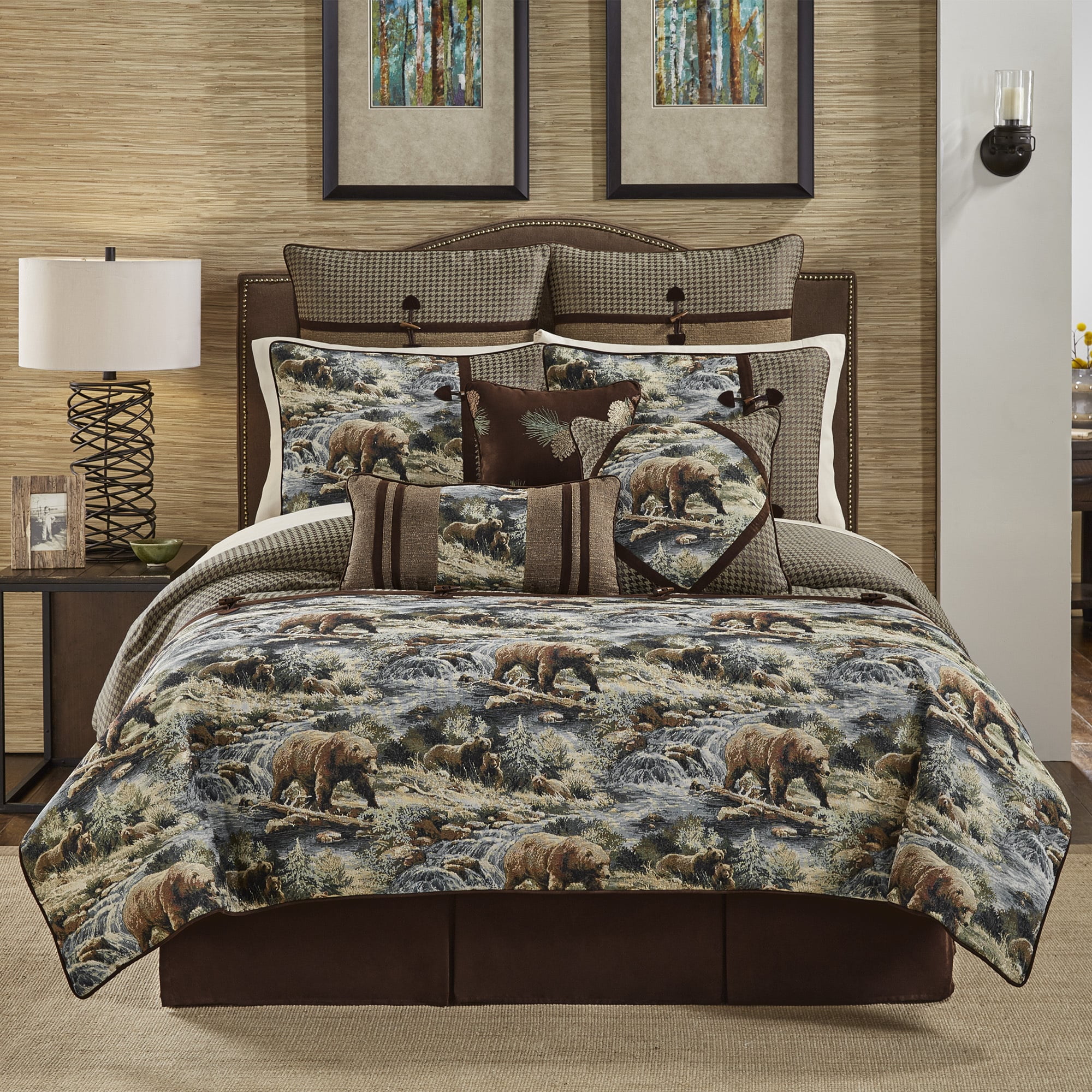 Bedding Croscill Kodiak King Comforter Set 4 Piece