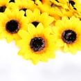 thumbnail image 2 of 50 2,8 cabezas de girasol artificiales de seda amarilla, tela floral para decoración del hogar, decoración de bodas, novia sosteniendo flores, decoración artística artesanal de jardín, 2 of 7