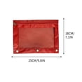 thumbnail image 3 of COFEST Pencil Case,Three-hole Pencil Case Single Zipper Transparent PVC Document Storage Bag Detachable Folder Large Capacity Pencil Case Red, 3 of 6