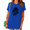 Blue, variant on UNISHE Women's Black & White Peony Line Art T-Shirt - Minimalist Floral Graphic Short Sleeve Tee