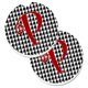 thumbnail image 1 of "Treasures Monogram Initial P Houndstooth black Juego de 2 posavasos para portavasos CJ1035-PCARC, 2.56, multicolor" Caroline's Treasures CJ1035-PCARC, 1 of 1
