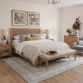 thumbnail image 2 of KUETH 10X14 Machine Washable Area Rug, Low Pile Non-Slip Backing Carpet for Large Living Room and Bedroom, Pet-Friendly Vintage Floral Medallion Rug, Gray, 2 of 8