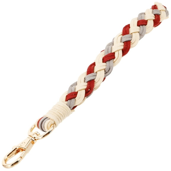 DECOMELODY Handmade Woven Wristlet Keychain for Travel and Daily Use 1Pcs 7.1X0.6X0.4In