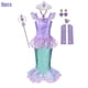 thumbnail image 4 of Disfraz de La Sirenita de Disney para niños y niñas, vestido de princesa Ariel para vacaciones de verano, ropa de playa, Cosplay de sirena, vestidos de cumpleaños, 2024, 4 of 5