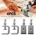 thumbnail image 4 of 4X Stainless Steel C Clamps Tiger Clamp For Mounting U Clamps Small Desk Clamp, 4 of 9