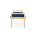 thumbnail image 2 of Pemberly Row Waiting Reception 2 Seat Bench Wood Frame in Blue, 2 of 5
