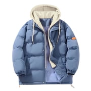 iHPH7 Puffer Jacket Womens Warm Winter Coats for Women Hooded Puffer Jacket Women Parkas for Women Winter Jackets for Women Casual Outerwear Winter Coats for Women Blue 4XL