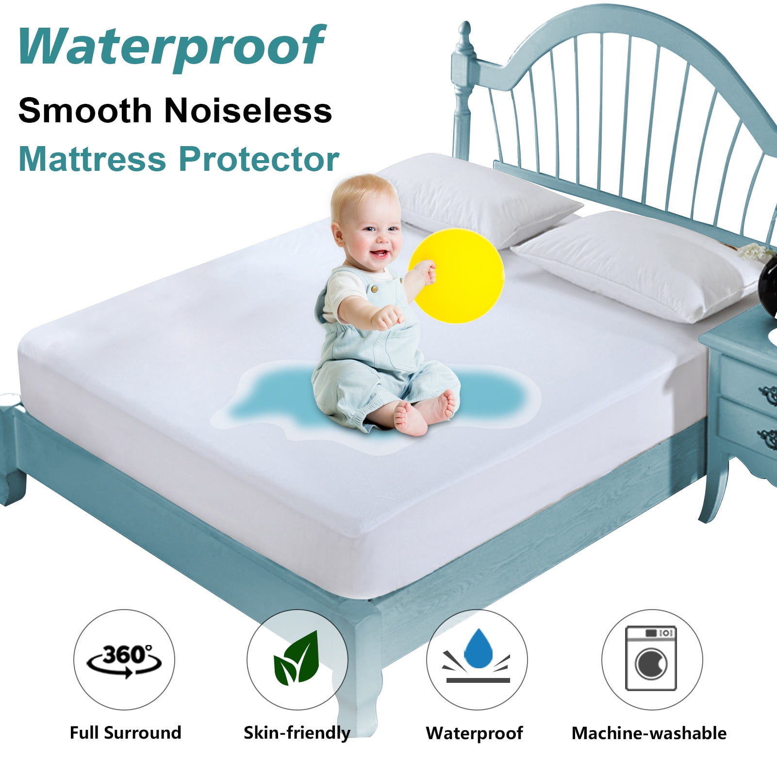 Junior Bed Eva Dry Waterproof Mattress Cover ES55274 