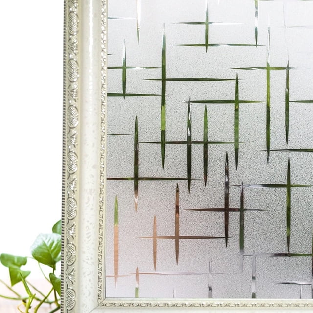 Película De Privacidad Para Ventana, Pegatinas Autoadhesivas Para Ventanas De Vidrio Esmerilado, Película Adhesiva Estática Para El Hogar, Baño, Cocina, Oficina, 45X200 Cm Muyoka Hogar