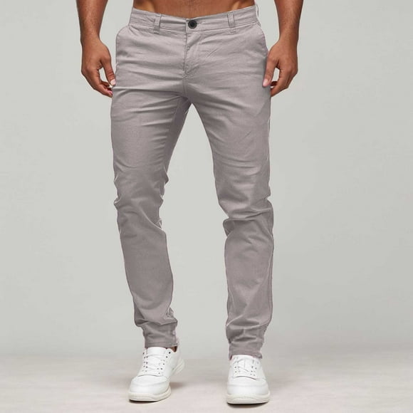 UANWENN Slim Waist Full Trousers Men's Casual Solid Mid Pocket Length Fashion Pant Men's Pants Pole Sweat Pants Boy Glitter Chinos Pants Men Slim Fit 4 Year Boy Sock Big Tall Sports M Apparel Boys