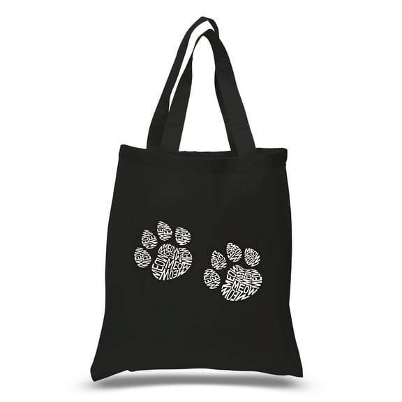 LA Pop Art Small Word Art Tote Bag - Meow Cat Prints