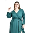 thumbnail image 4 of Vestido elegante de manga larga Roman Fashion /Tallas Extras, 2009 (Verde botella) verde oscuro 40, 4 of 6